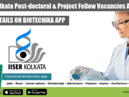 IISER Kolkata Post-doctoral