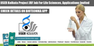 IISER Kolkata Project JRF
