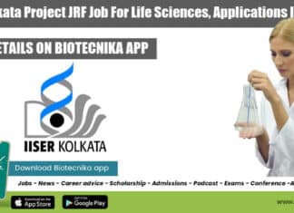 IISER Kolkata Project JRF