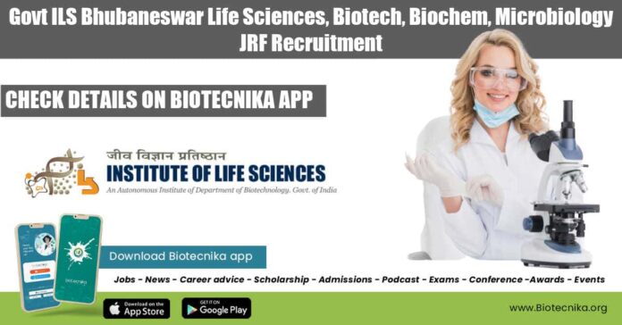 ILS Bhubaneswar JRF Vacancy