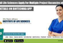 MSc & PhD Life Sciences Apply For Multiple Project Vacancies at Govt ILS ILS Bhubaneswar Project Vacancies