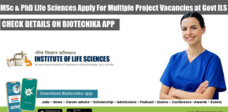 ILS Bhubaneswar Project Vacancies