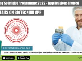 INSA-Visiting Scientist Programme 2022