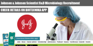 J&J Scientist R&D Microbiology