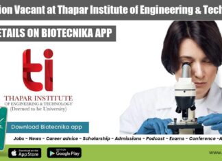 JRF Position at Thapar