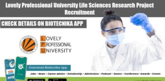 LPU Life Sciences JRF Job