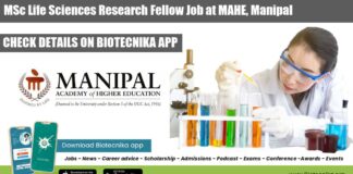 MAHE JRF Job