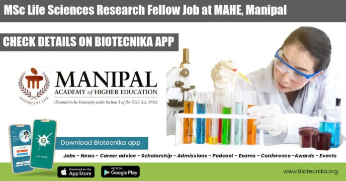 MAHE JRF Job