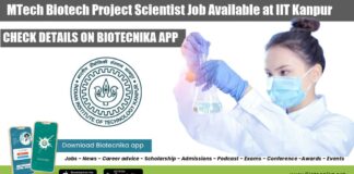 MTech Biotech Project Scientist