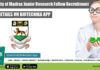 University of Madras Junior Research Fellow Recruitment Madras University Jobs