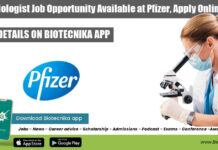 Microbiologist Job Opportunity Available at Pfizer, Apply Online Microbiologist Job