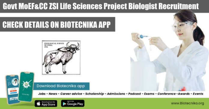 MoEF&CC ZSI Life Sciences