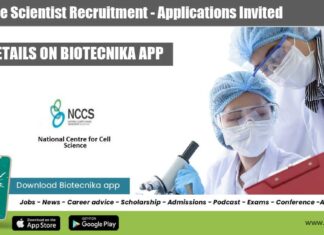 NCCS Pune Scientist Recruitment