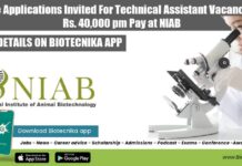 NIAB Technical Assistant Job