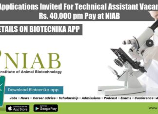 NIAB Technical Assistant Job