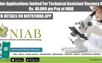 NIAB Technical Assistant Job