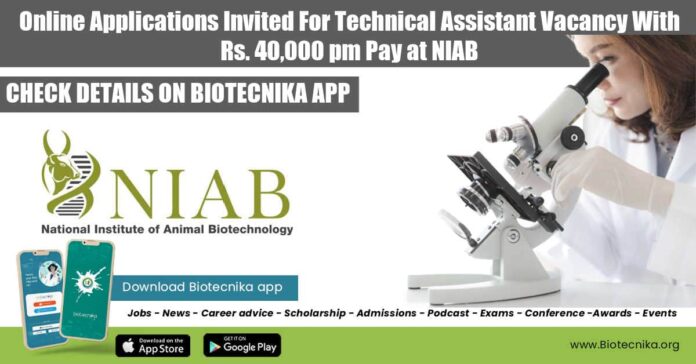NIAB Technical Assistant Job