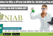 Apply Online For MSc & MTech Job With Rs. 50,000 pm Pay at NIAB NIAB Young Professional Job