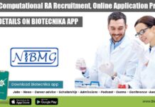 NIBMG Computational RA Recruitment