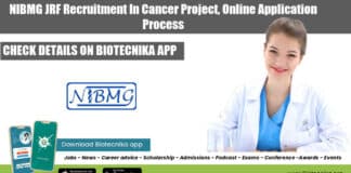 NIBMG JRF Recruitment