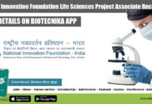 National Innovation Foundation Life Sciences Project Associate Recruitment NIF Life Sciences Jobs