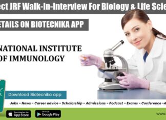 NII Project JRF Walk-In-Interview