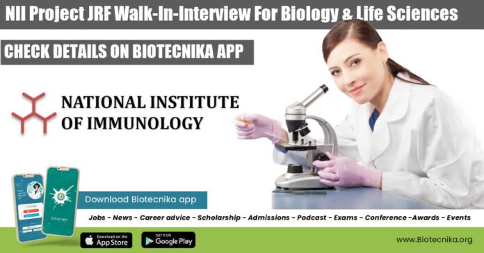 NII Project JRF Walk-In-Interview