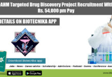 NIPER-AHM Targeted Drug Discovery Project Recruitment With Up to Rs. 54,000 pm Pay NIPER-AHM Project Recruitment