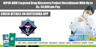 NIPER-AHM Project Recruitment