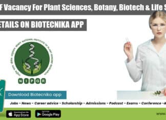 NIPGR Plant Sciences JRF