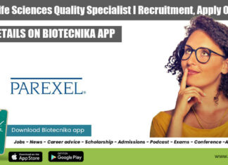 Parexel Quality Specialist Recruitment