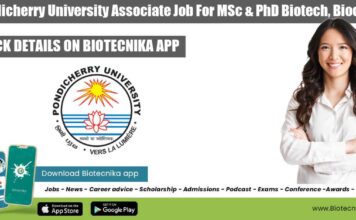 Pondicherry University Associate Job