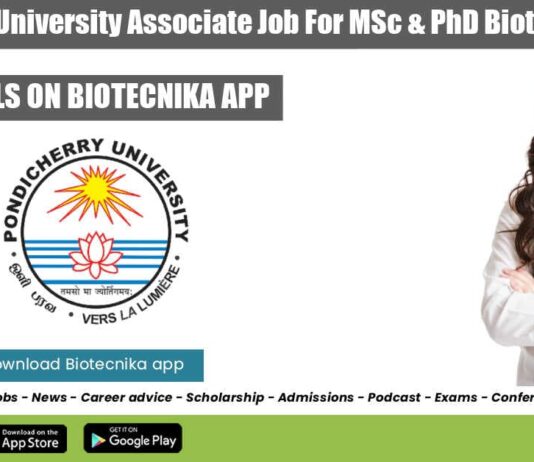 Pondicherry University Associate Job