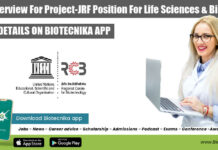 RCB Interview For Project-JRF