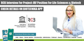 RCB Interview For Project-JRF