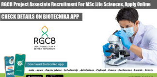 RGCB Project Associate Recruitment