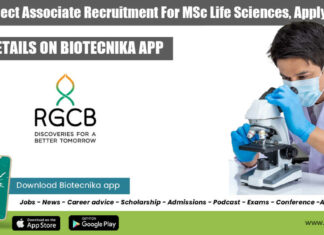 RGCB Project Associate Recruitment