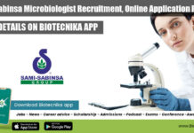 Sami-Sabinsa Microbiologist Recruitment, Online Application Process Sami-Sabinsa Microbiologist Recruitment