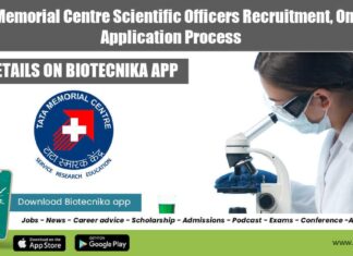 TMC Scientific Officers Recruitment