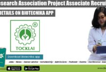 Tea Research Association Project Associate Recruitment, Applications Invited Tea Research Association Job