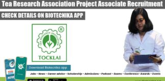 Tea Research Association Job