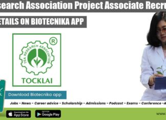 Tea Research Association Job