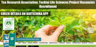 Tea Research Association Jobs