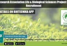 Tea Research Association Life & Biological Sciences Project Fellow Recruitment Tea Research Association Life