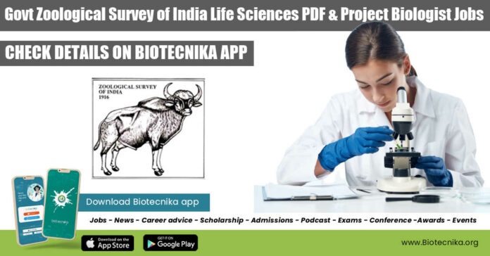 ZSI Zoology Jobs