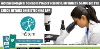 inStem Biological Sciences Project