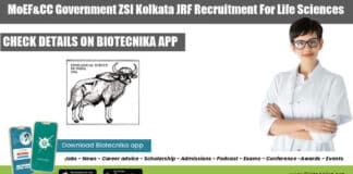 MoEF&CC Govt ZSI Jobs