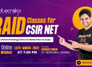 RAID Concept Classes at Biotecnika - Unique Study Methodology for CSIR NET Life Sciences