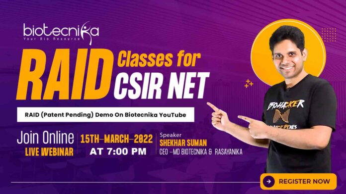 RAID Concept Classes at Biotecnika - Unique Study Methodology for CSIR NET Life Sciences