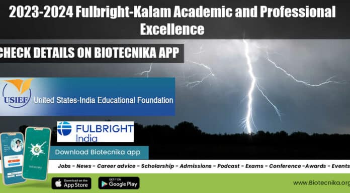 2023-2024 Fulbright-Kalam Academic and Professional Excellence